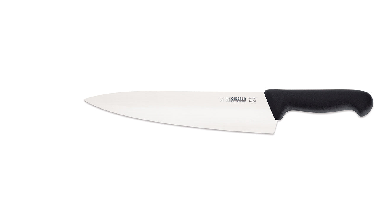 Giesser Wide Blade Chefs Knife 10" Black