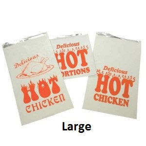 Hot Food Foil Bags Large