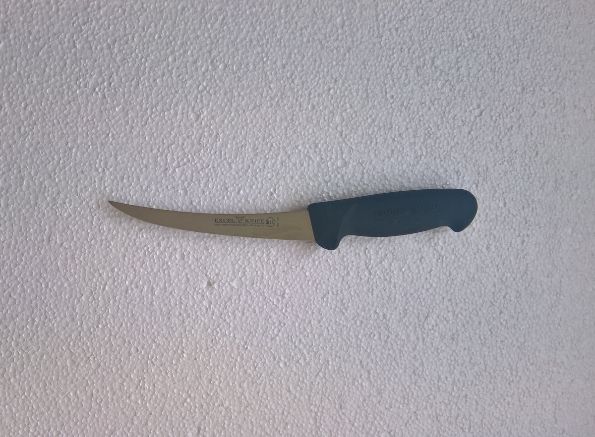 Excel Curved Rigid Boning Knife 6" Black