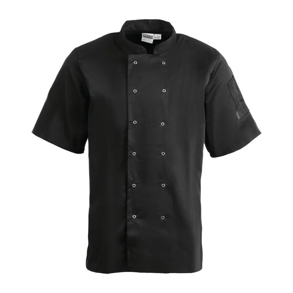 Chefs Jacket Short Sleeve Black