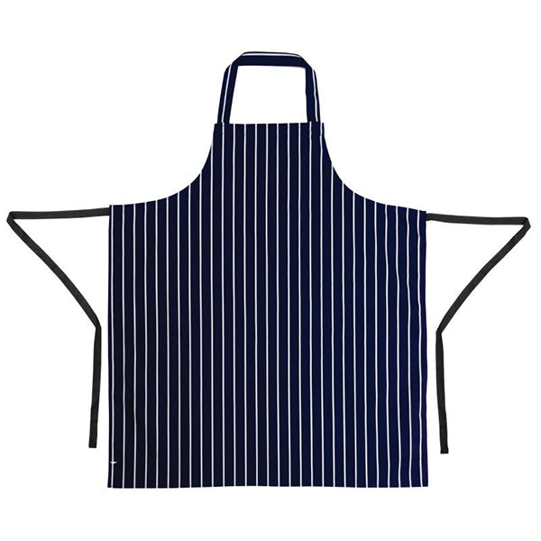 Striped Butcher Shop Apron Navy/White