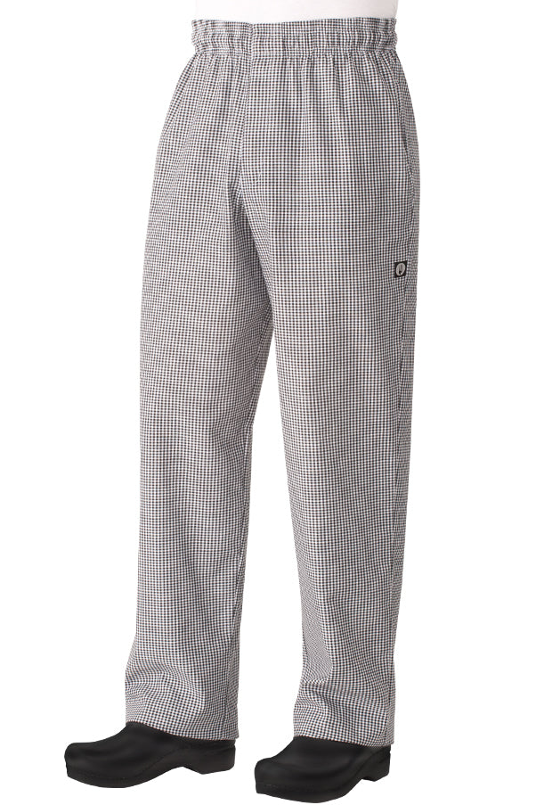 Unisex Chefs Trousers Black And White Check