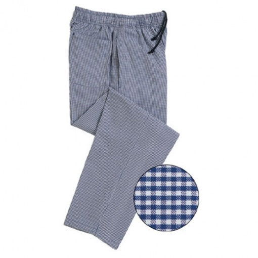Unisex Chefs Trousers Blue And White Check