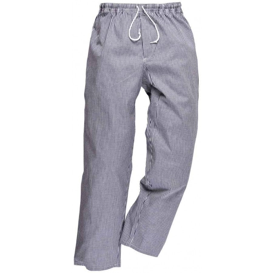 Unisex Chefs Trousers Blue And White Check