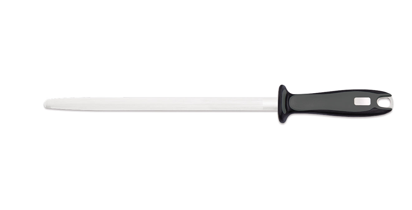 Oval Knife Sharpening Steel 12” Black
