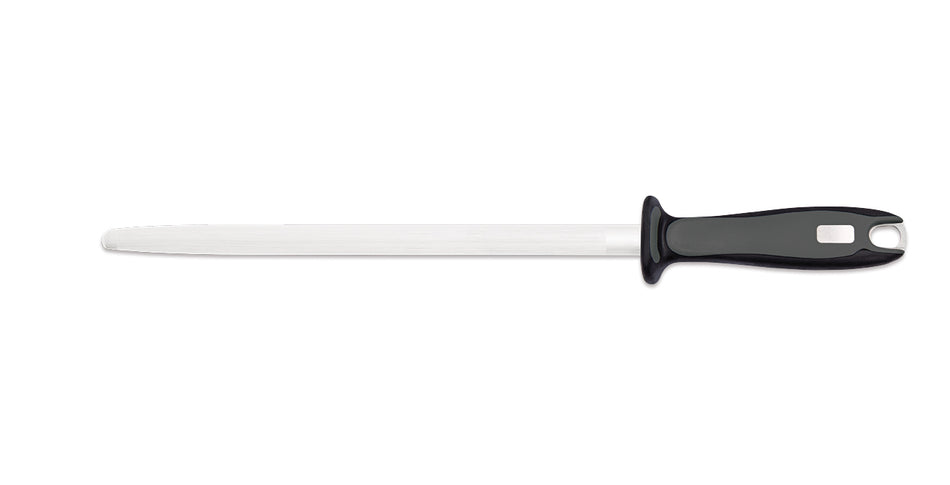 Oval Knife Sharpening Steel 12” Black