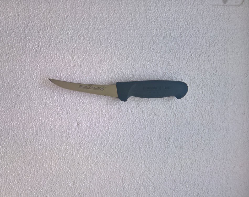 Excel Curved Rigid Boning Knife 5" Black